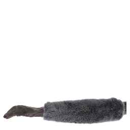 Gray Mink Fur Lambskin Suede Leather Gloves