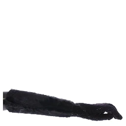 Black Lace Wool Lambskin Fur Elbow Gloves