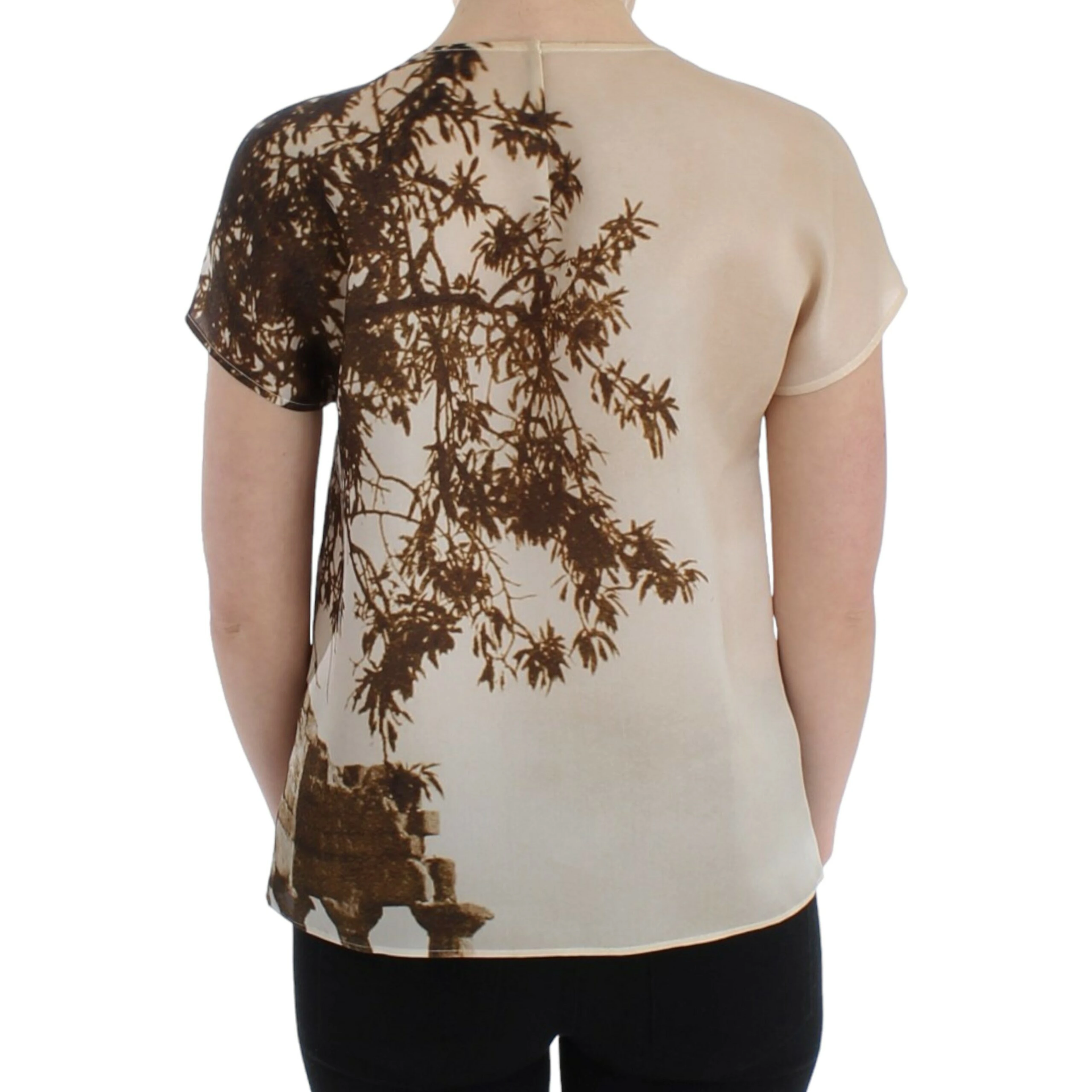 Brown Taormina silk blouse