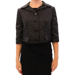 Black Short Bolero Shrug Jacket Coat