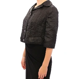 Black Short Bolero Shrug Jacket Coat