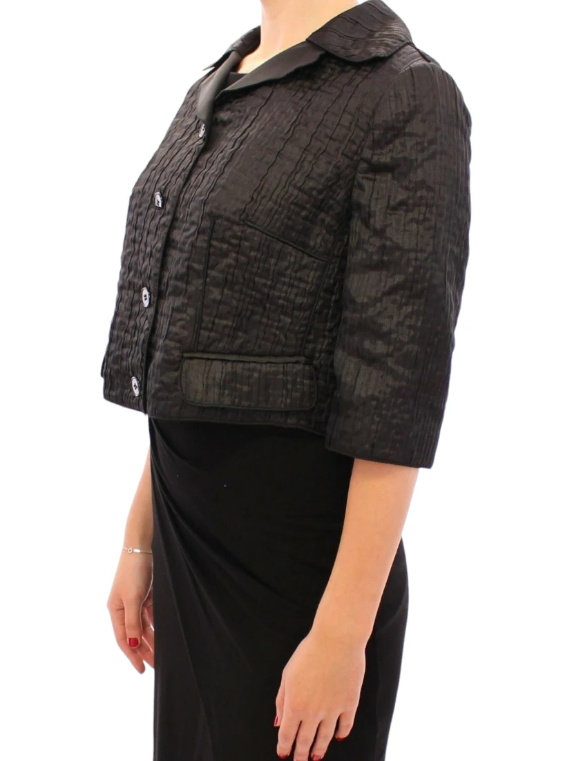 Black Short Bolero Shrug Jacket Coat