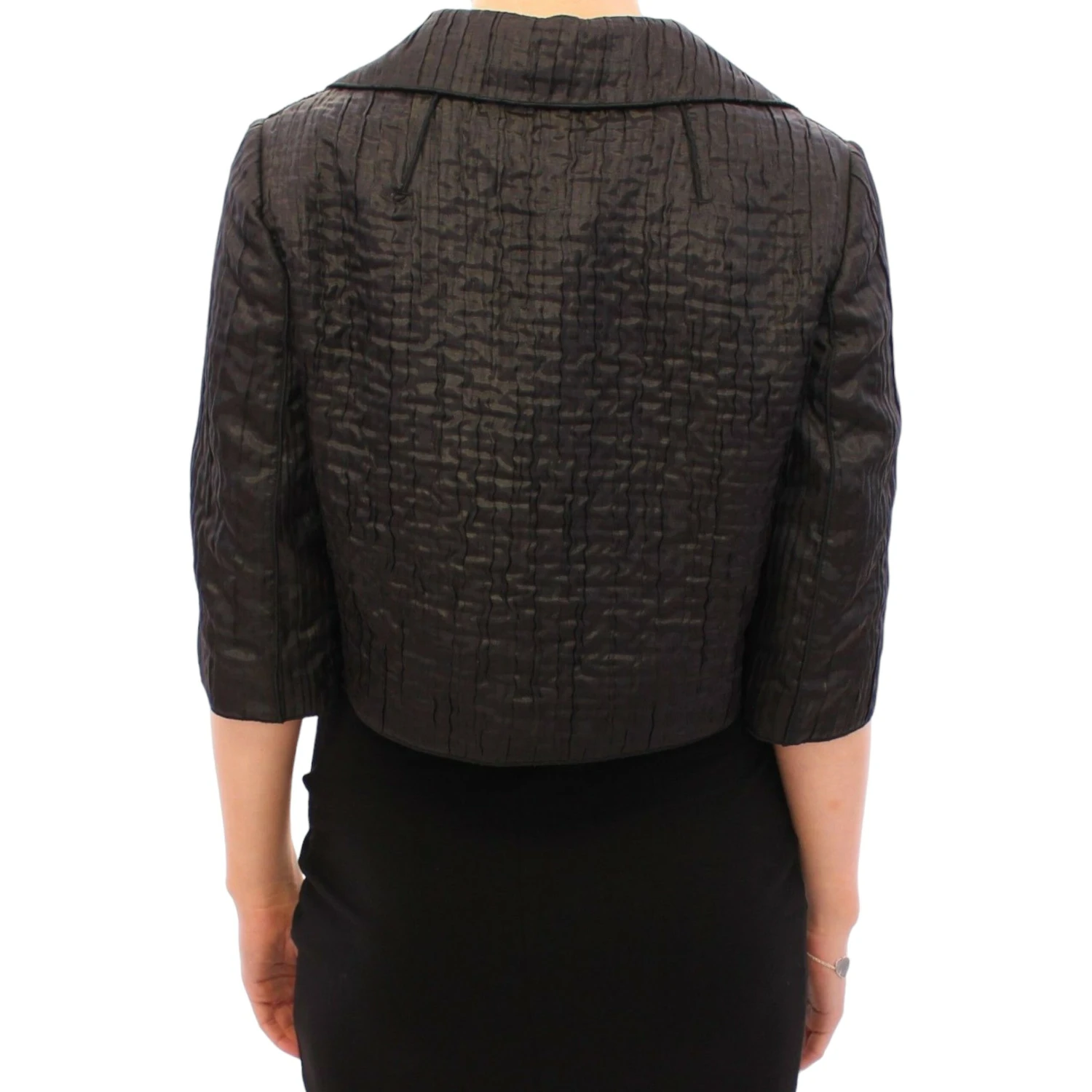 Black Short Bolero Shrug Jacket Coat