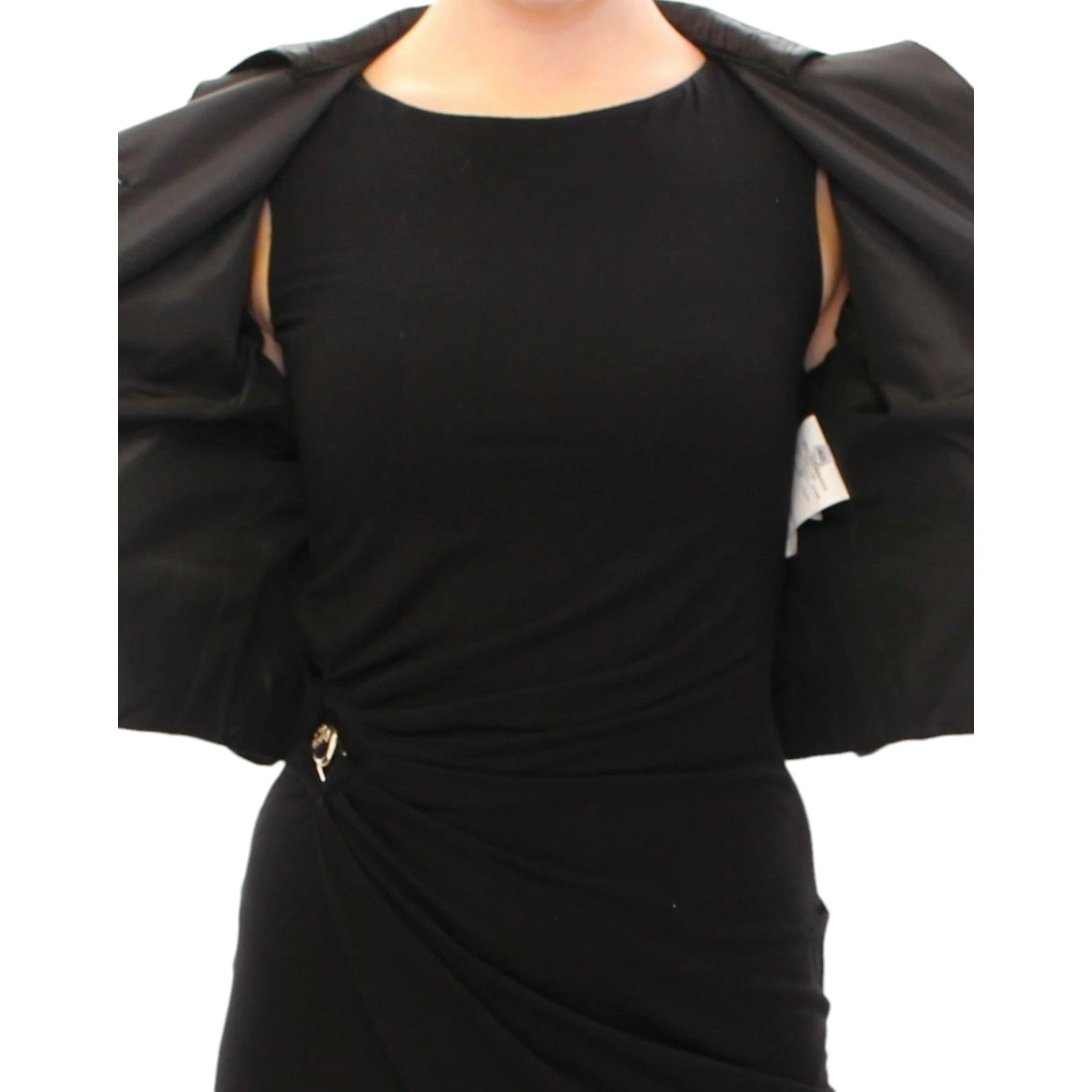 Black Short Bolero Shrug Jacket Coat