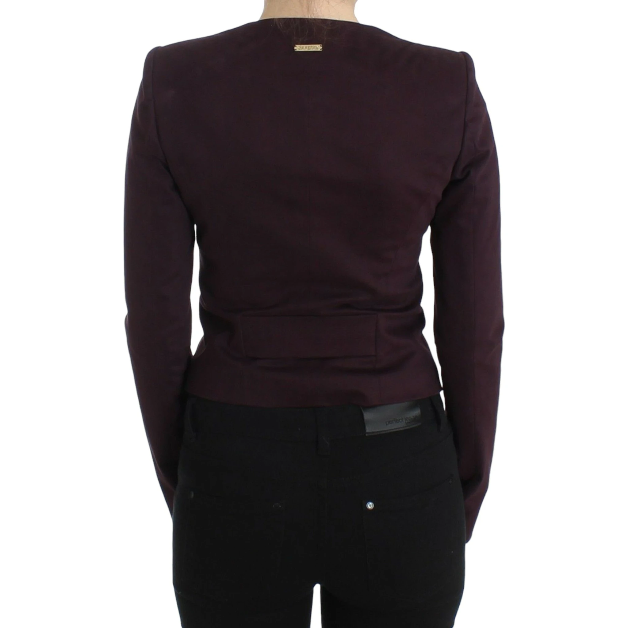 Purple Ruched Jacket Coat Blazer Short