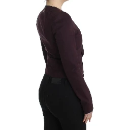 Purple Ruched Jacket Coat Blazer Short