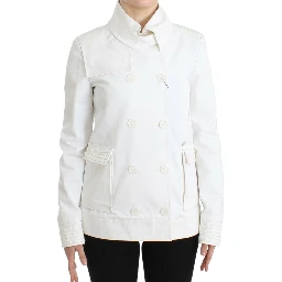 White Double Breasted Jacket Coat Blazer