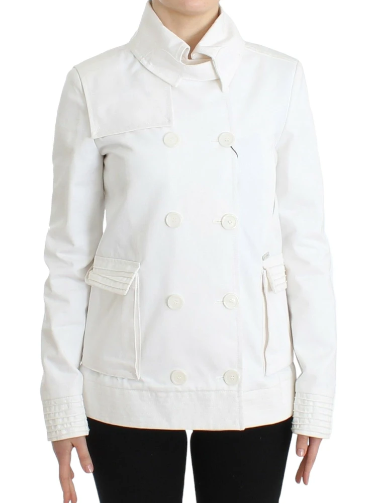 White Double Breasted Jacket Coat Blazer