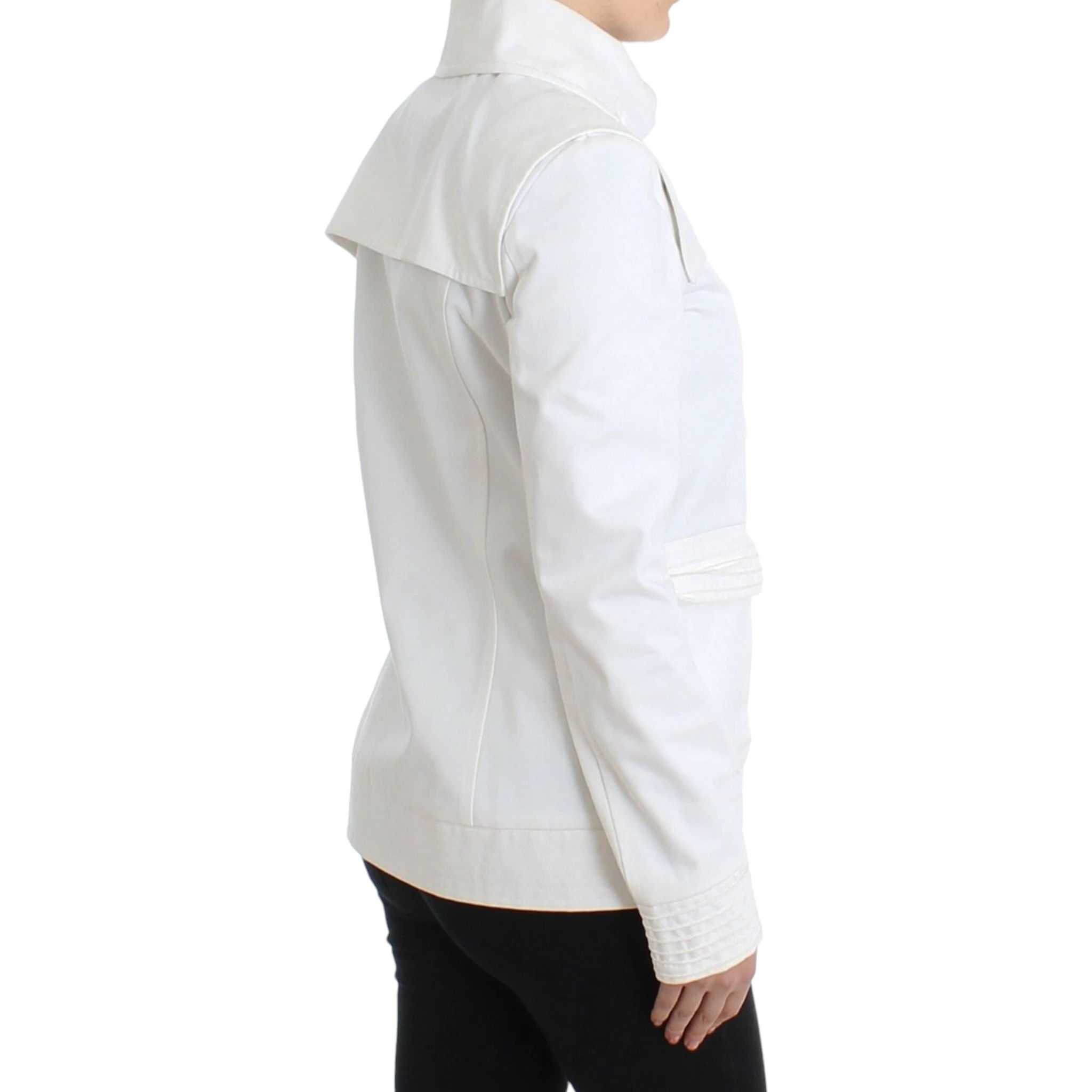 White Double Breasted Jacket Coat Blazer