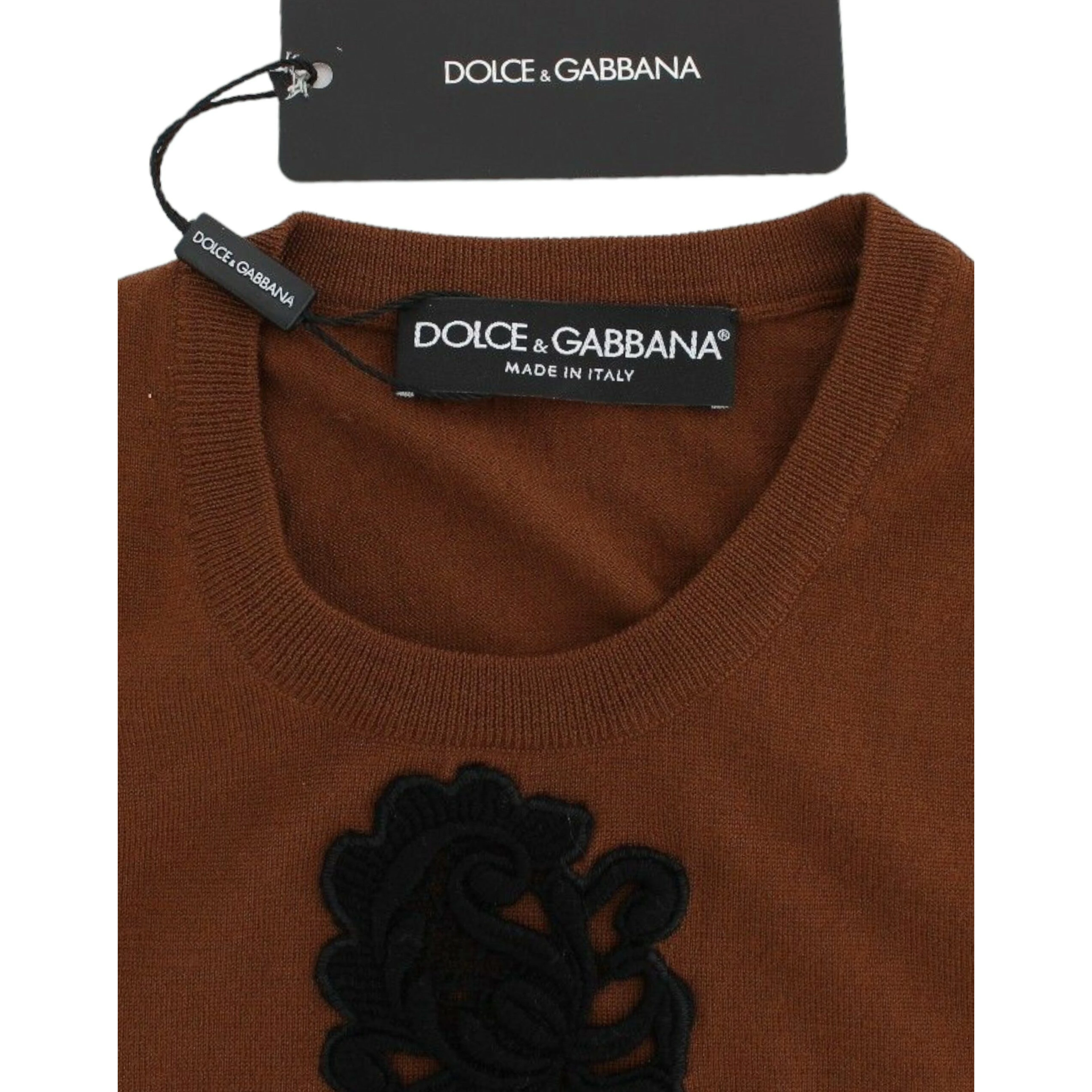 Brown wool and black lace sleeveless vest/sweater top