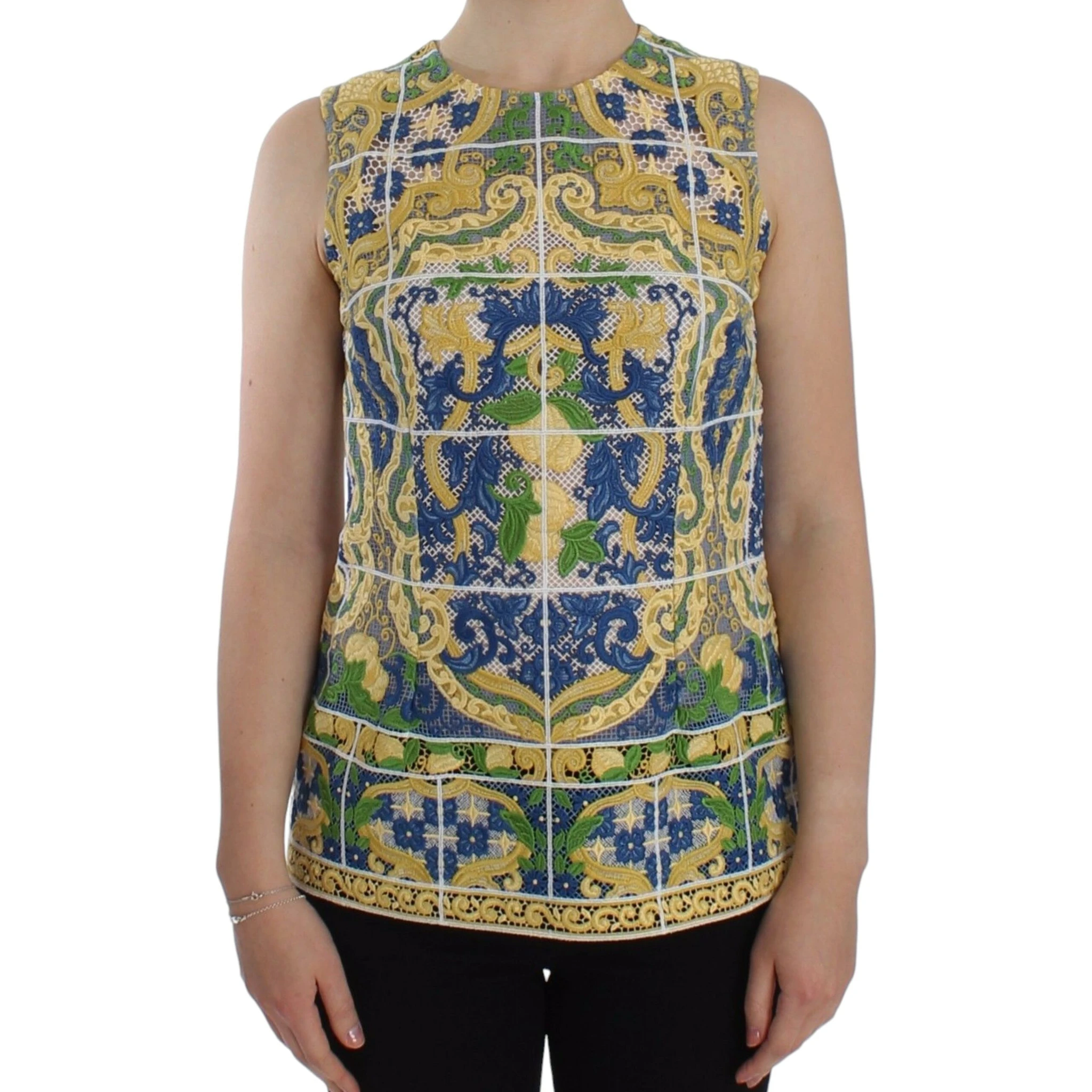 Multicolor Majolica Embroidered Sweater