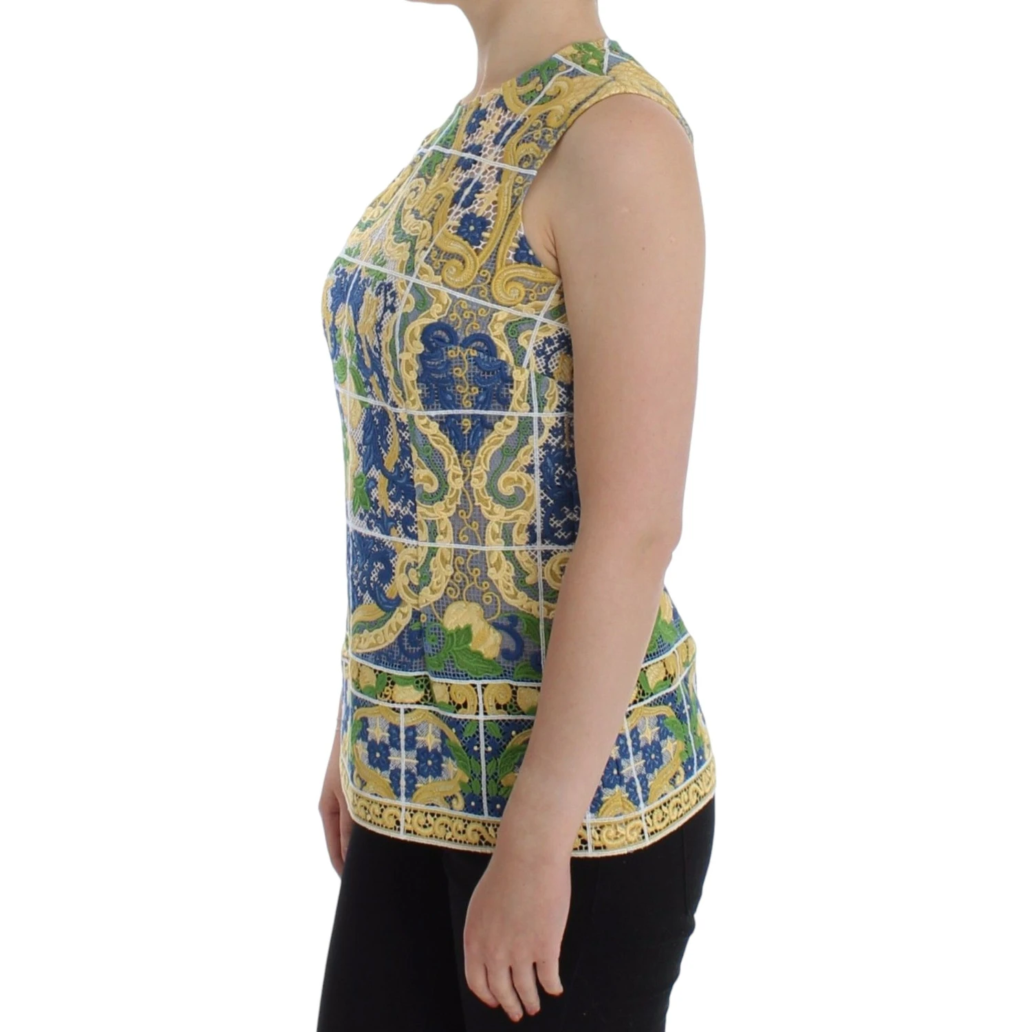 Multicolor Majolica Embroidered Sweater
