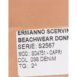 Women Beachwear Jeans Capri Cropped Pants In Blue