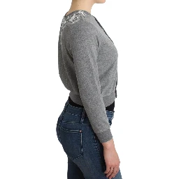 Lingerie Gray Lace Sweater Cardigan Top