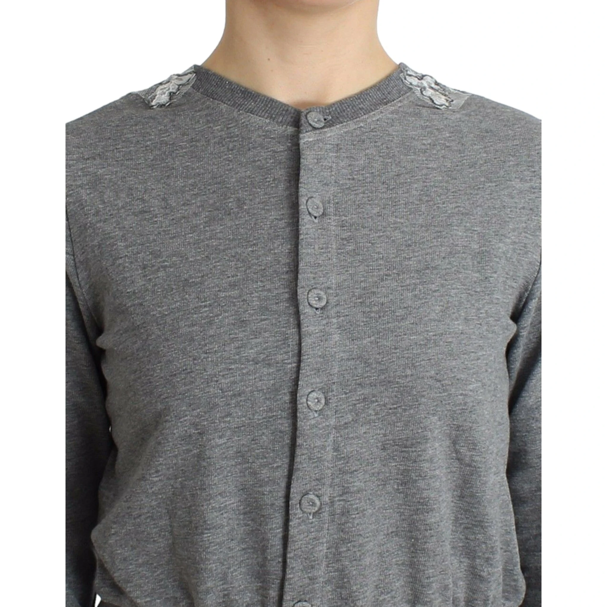 Lingerie Gray Lace Sweater Cardigan Top