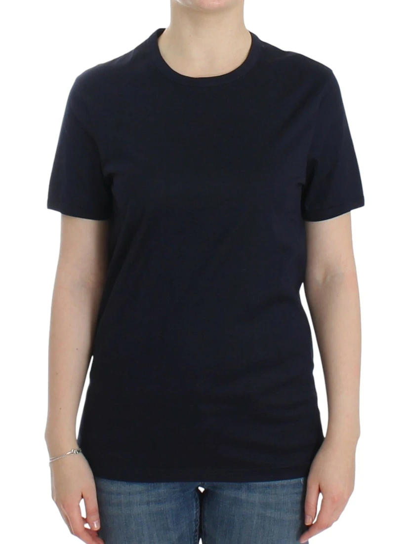 Lingerie Blue Crewneck Cotton Logo T-shirt