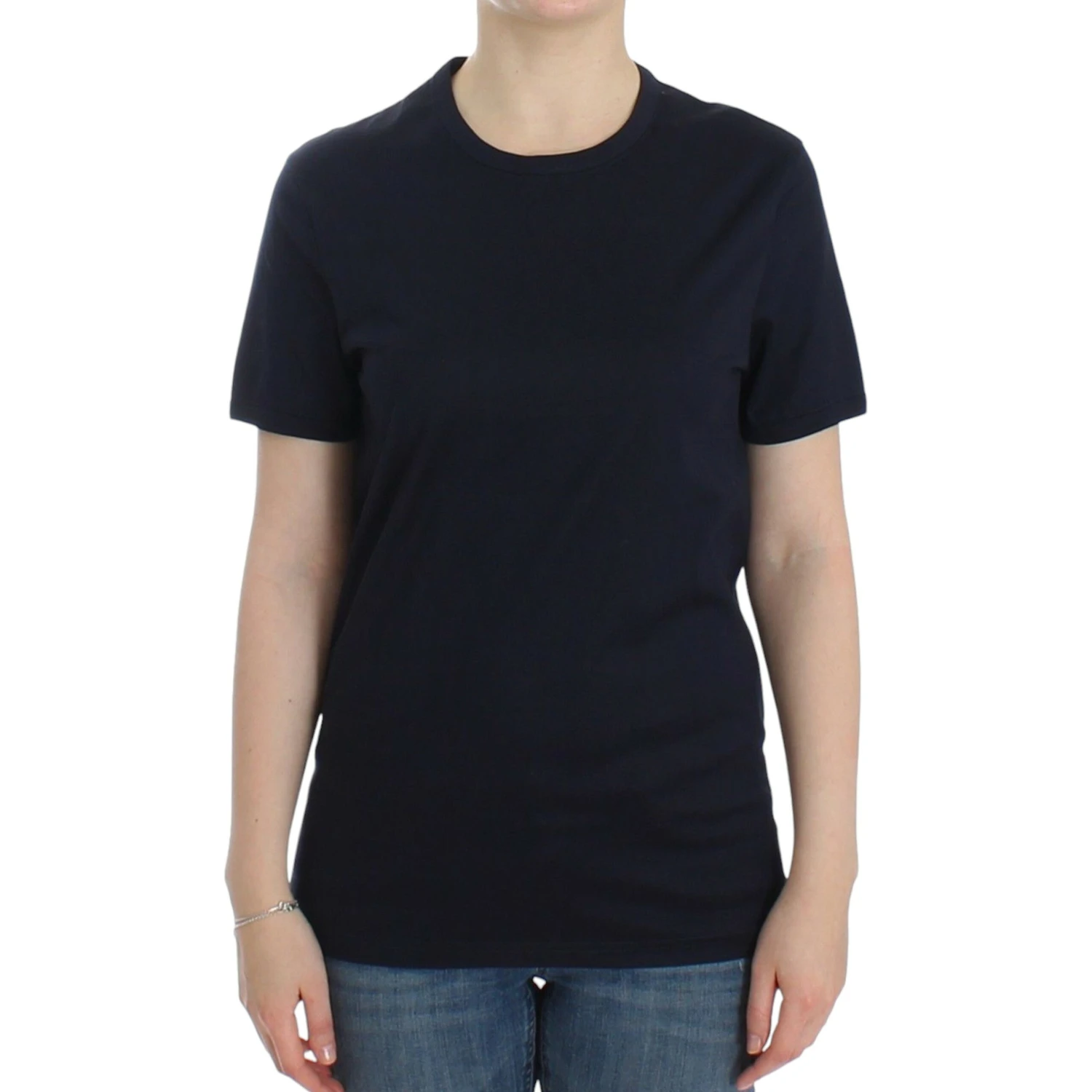 Lingerie Blue Crewneck Cotton Logo T-shirt