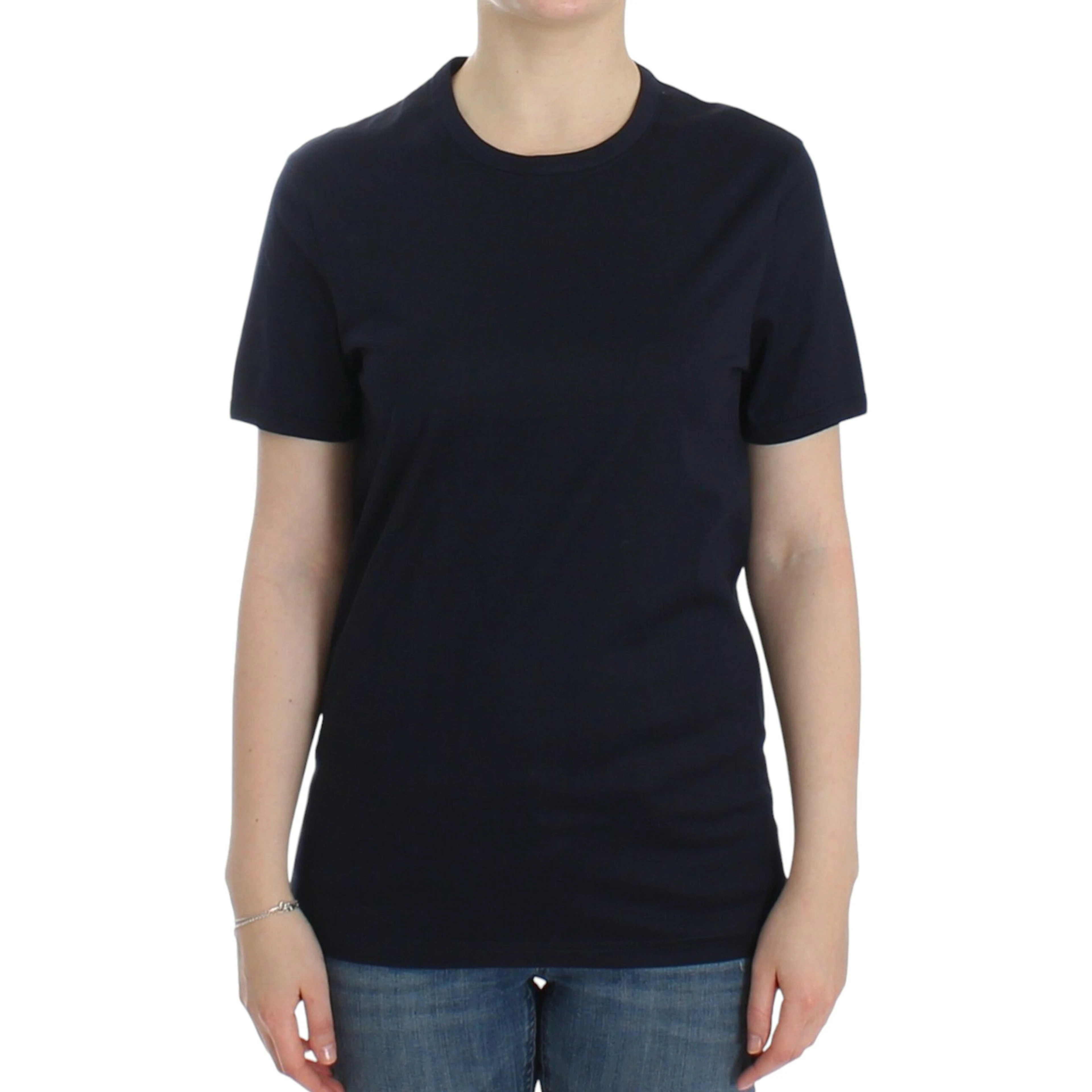 Lingerie Blue Crewneck Cotton Logo T-shirt