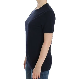 Lingerie Blue Crewneck Cotton Logo T-shirt