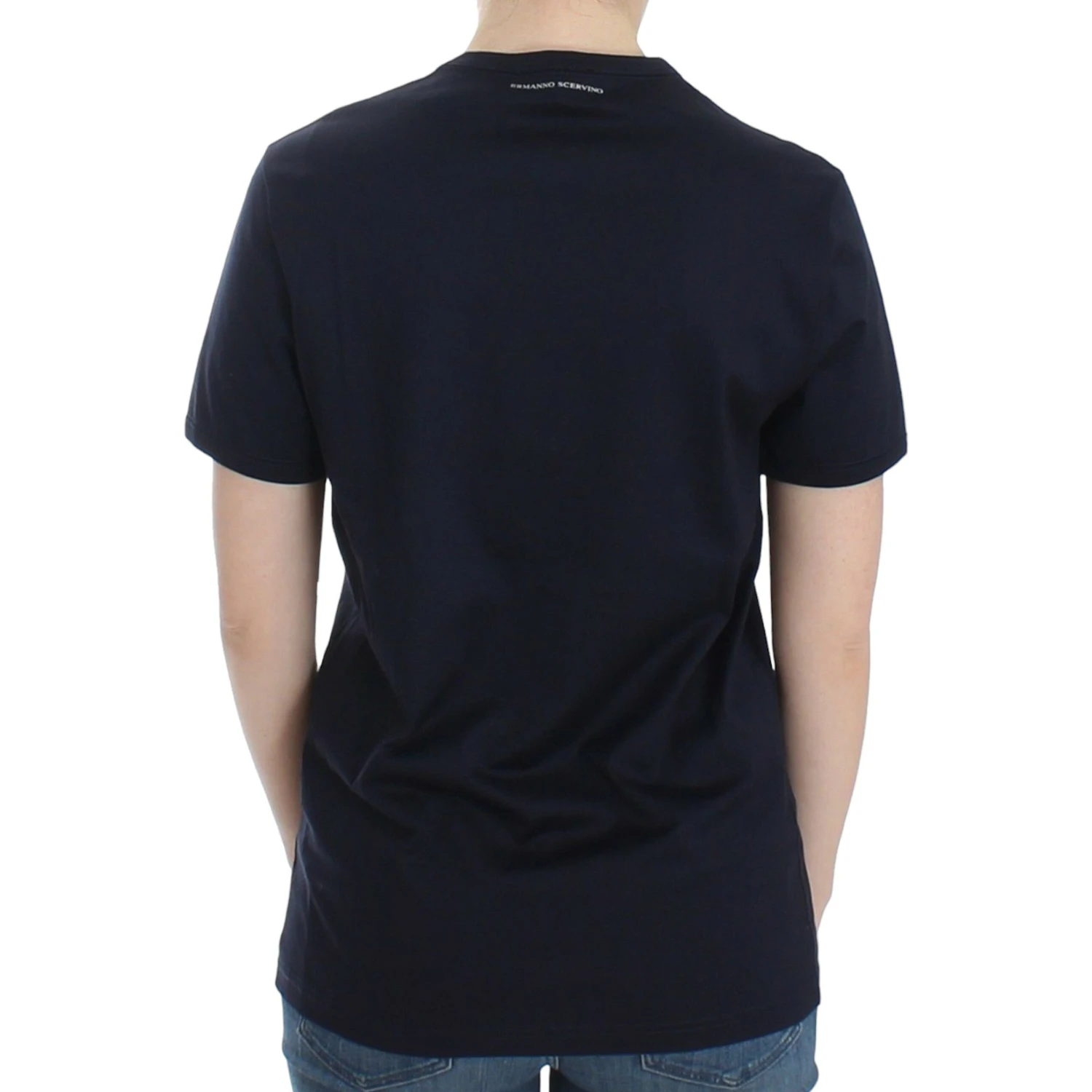 Lingerie Blue Crewneck Cotton Logo T-shirt