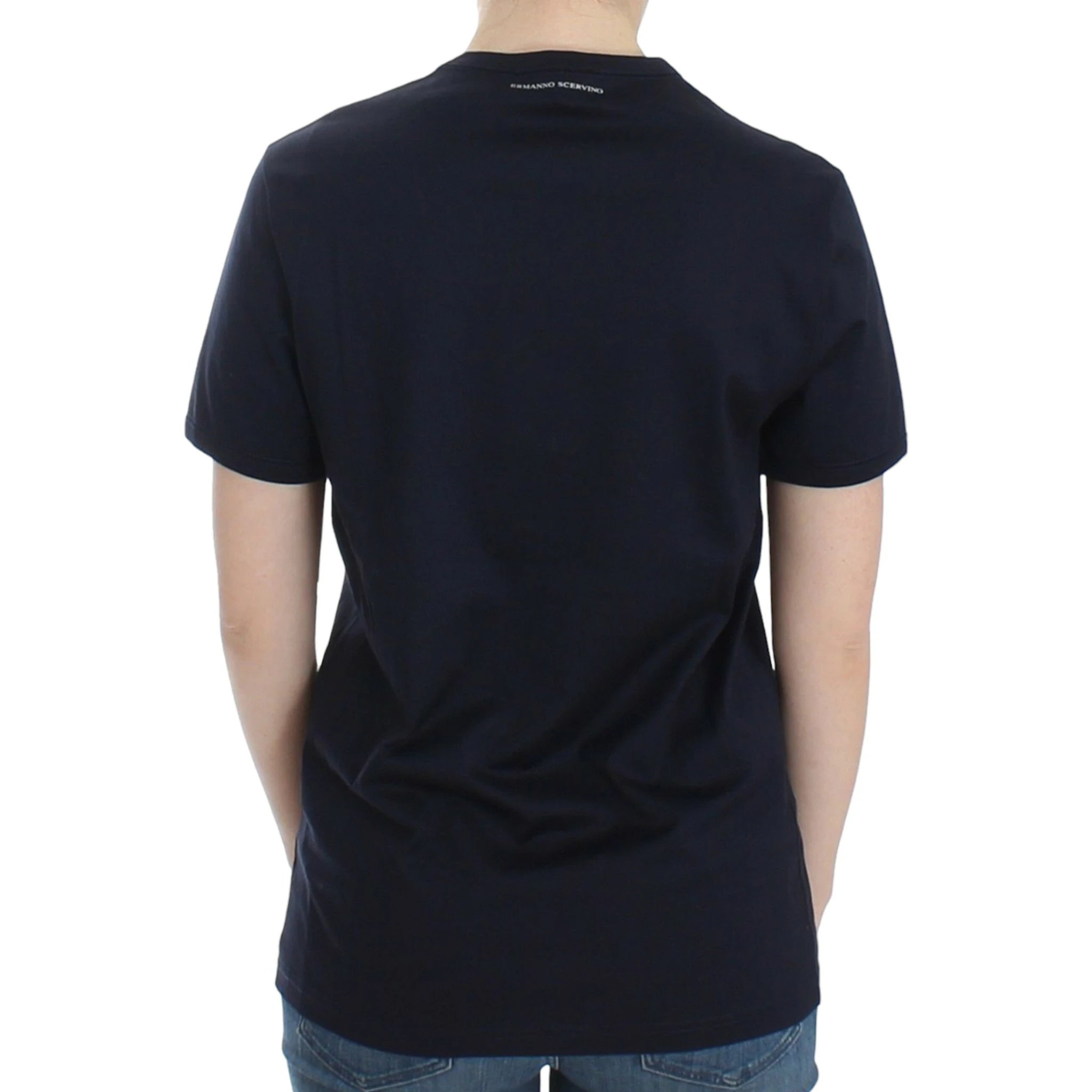 Lingerie Blue Crewneck Cotton Logo T-shirt