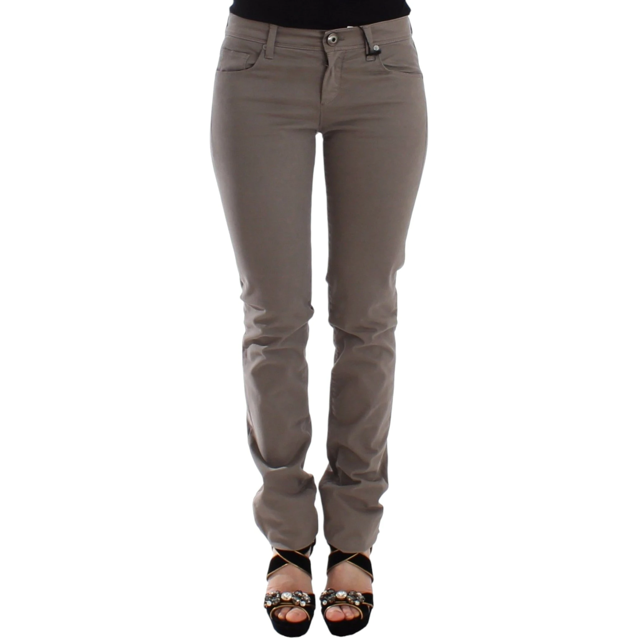 Women Taupe Slim Skinny Jeans In Beige