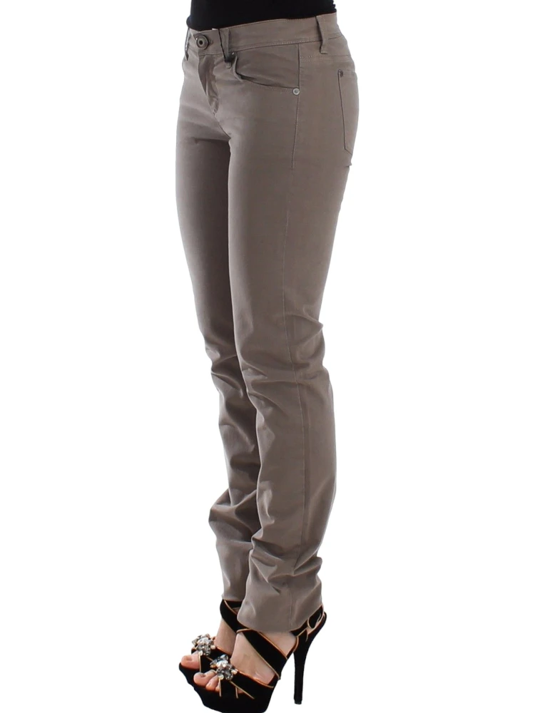 Women Taupe Slim Skinny Jeans In Beige alternative