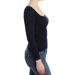 Lingerie Blue Top Blouse Jumper Lace Rayon