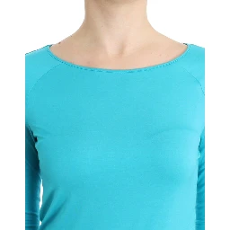 Lingerie Blue Top Blouse Jumper Modal Solid