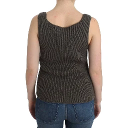 Gray Knit Top Knitted Sweater Merino Wool