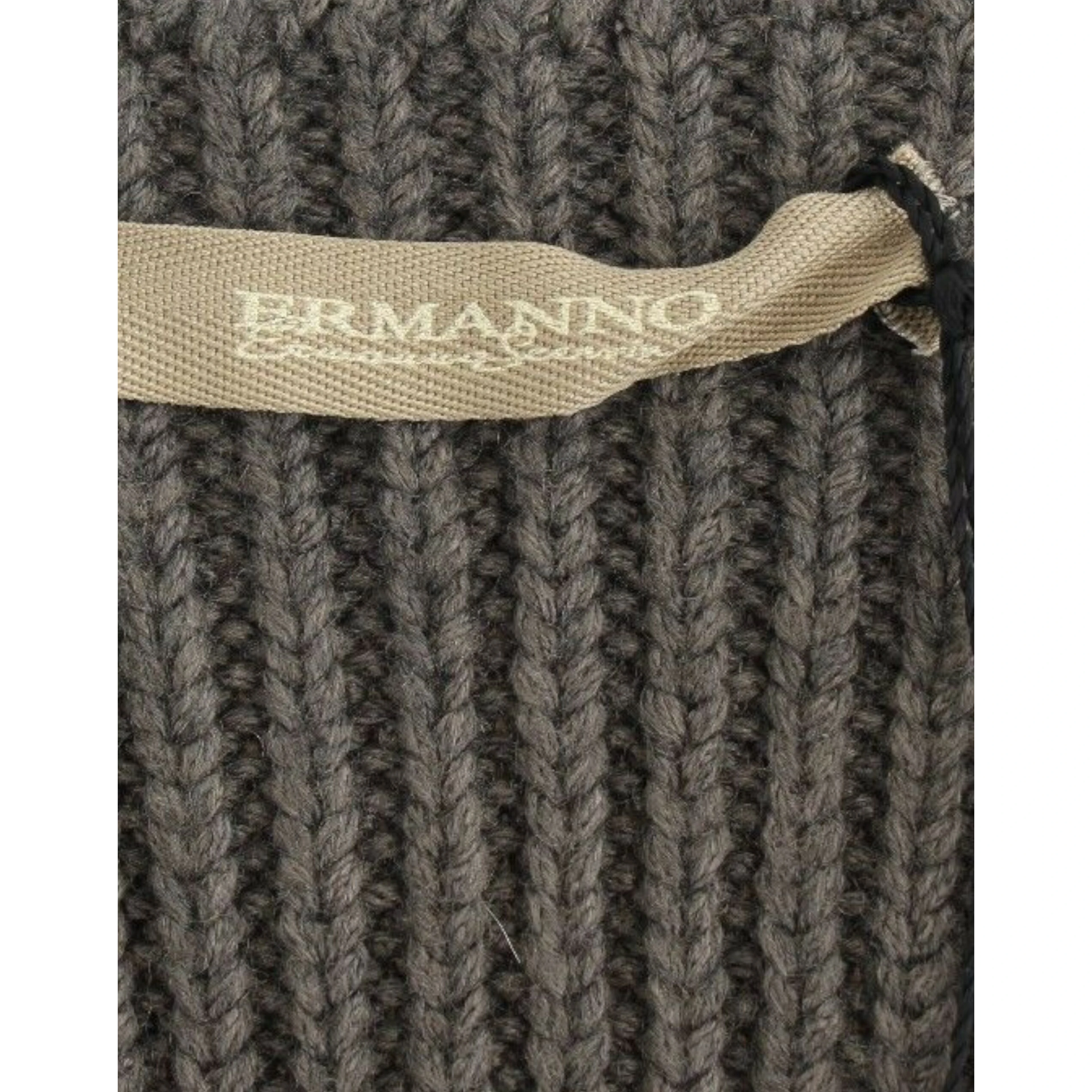 Gray Knit Top Knitted Sweater Merino Wool