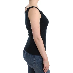 Black Knit Top Knitted Sweater 100% Cashmere