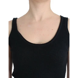 Black Knit Top Knitted Sweater 100% Cashmere