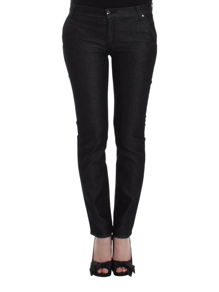 Black Slim Jeans Denim Pants Skinny Leg Stretch