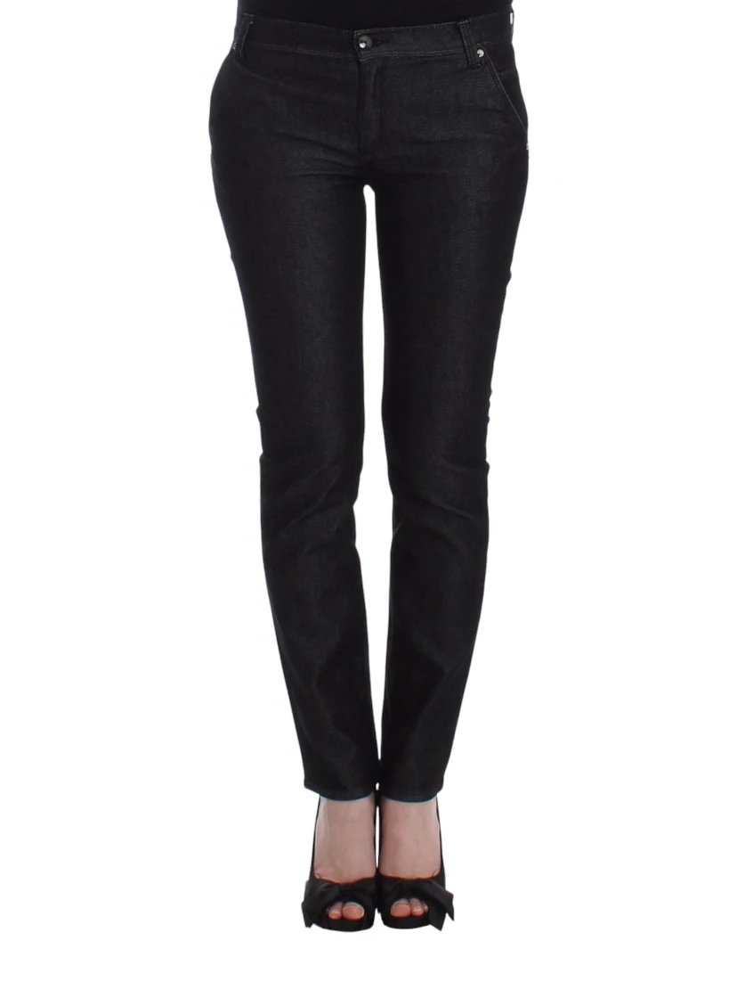 Black Slim Jeans Denim Pants Skinny Leg Stretch
