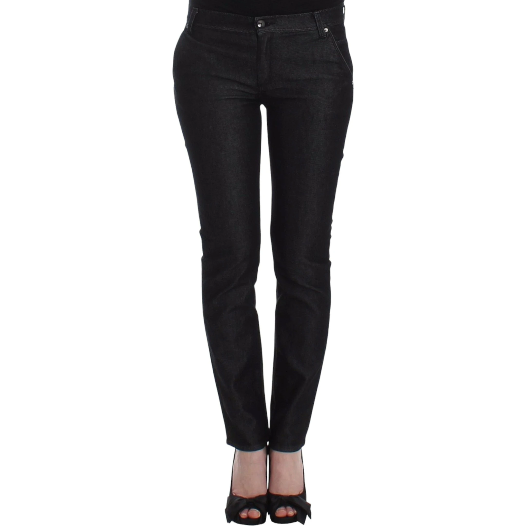 Black Slim Jeans Denim Pants Skinny Leg Stretch