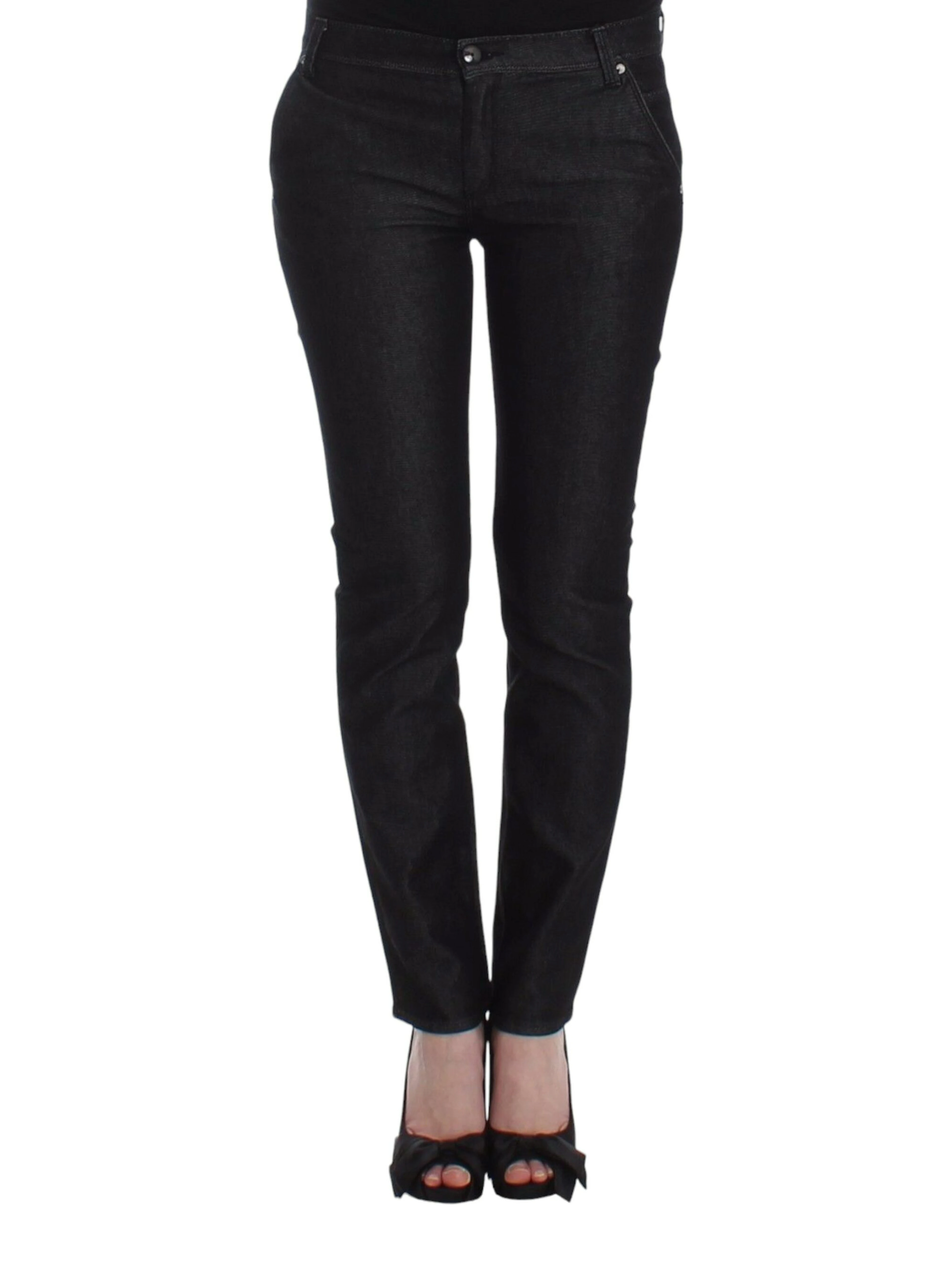 Black Slim Jeans Denim Pants Skinny Leg Stretch