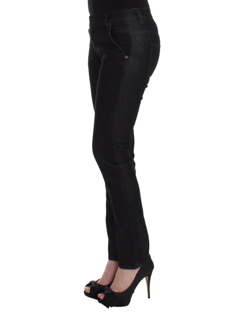 Black Slim Jeans Denim Pants Skinny Leg Stretch