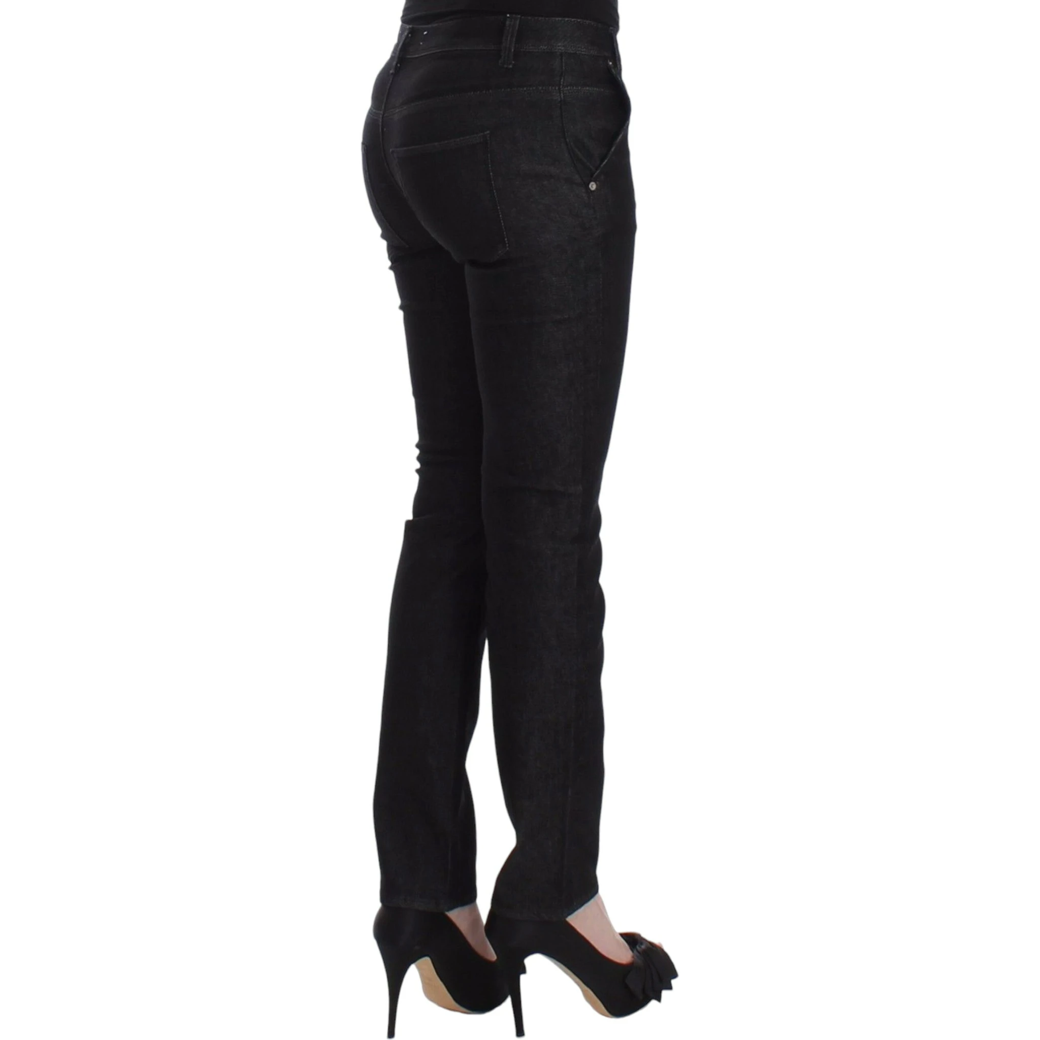 Black Slim Jeans Denim Pants Skinny Leg Stretch