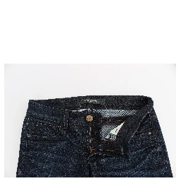 Blue Slim Jeans Denim Pants Skinny Leg Stretch