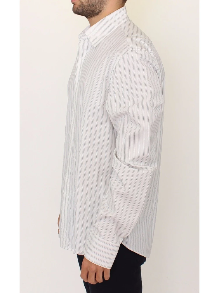 White Black Striped Regular Fit Casual Shirt alternative
