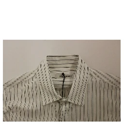 White Black Striped Regular Fit Casual Shirt