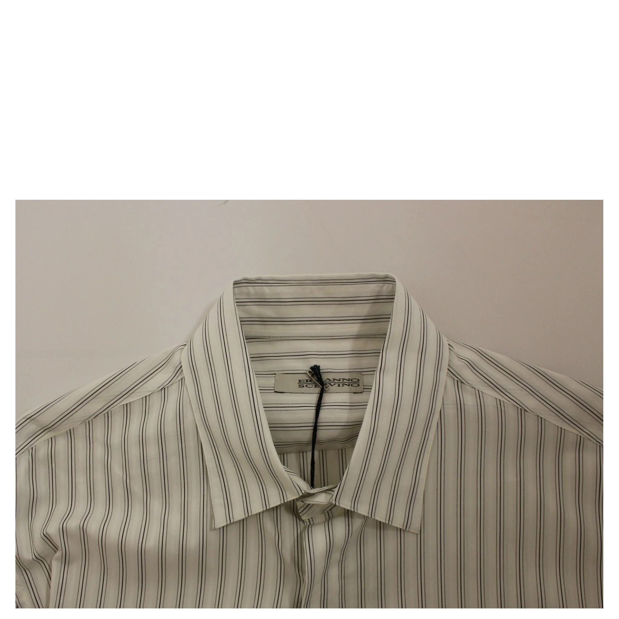 White Black Striped Regular Fit Casual Shirt
