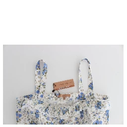 Beachwear Blue Floral Beach Mini Dress Short