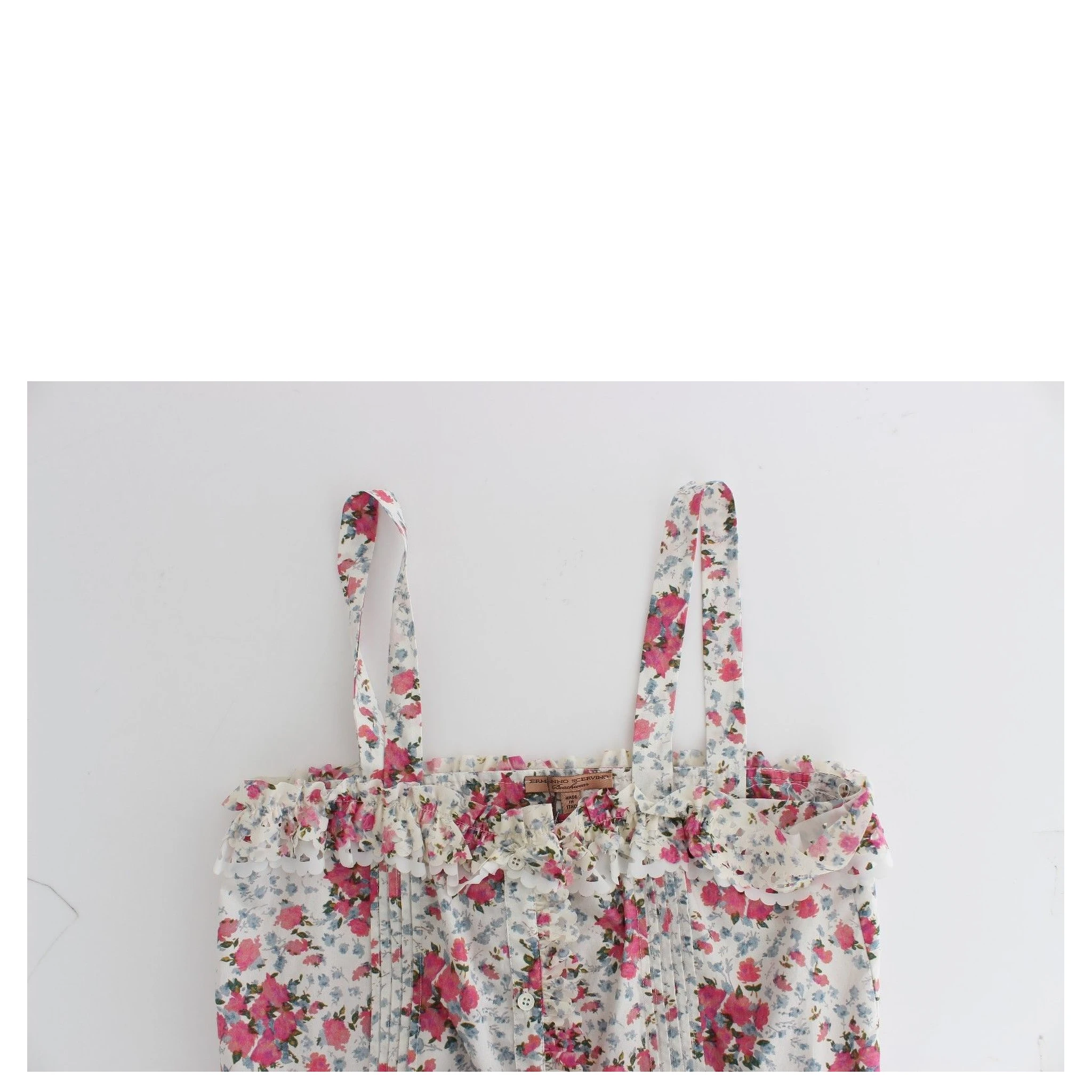 Beachwear Pink Floral Beach Mini Dress Short