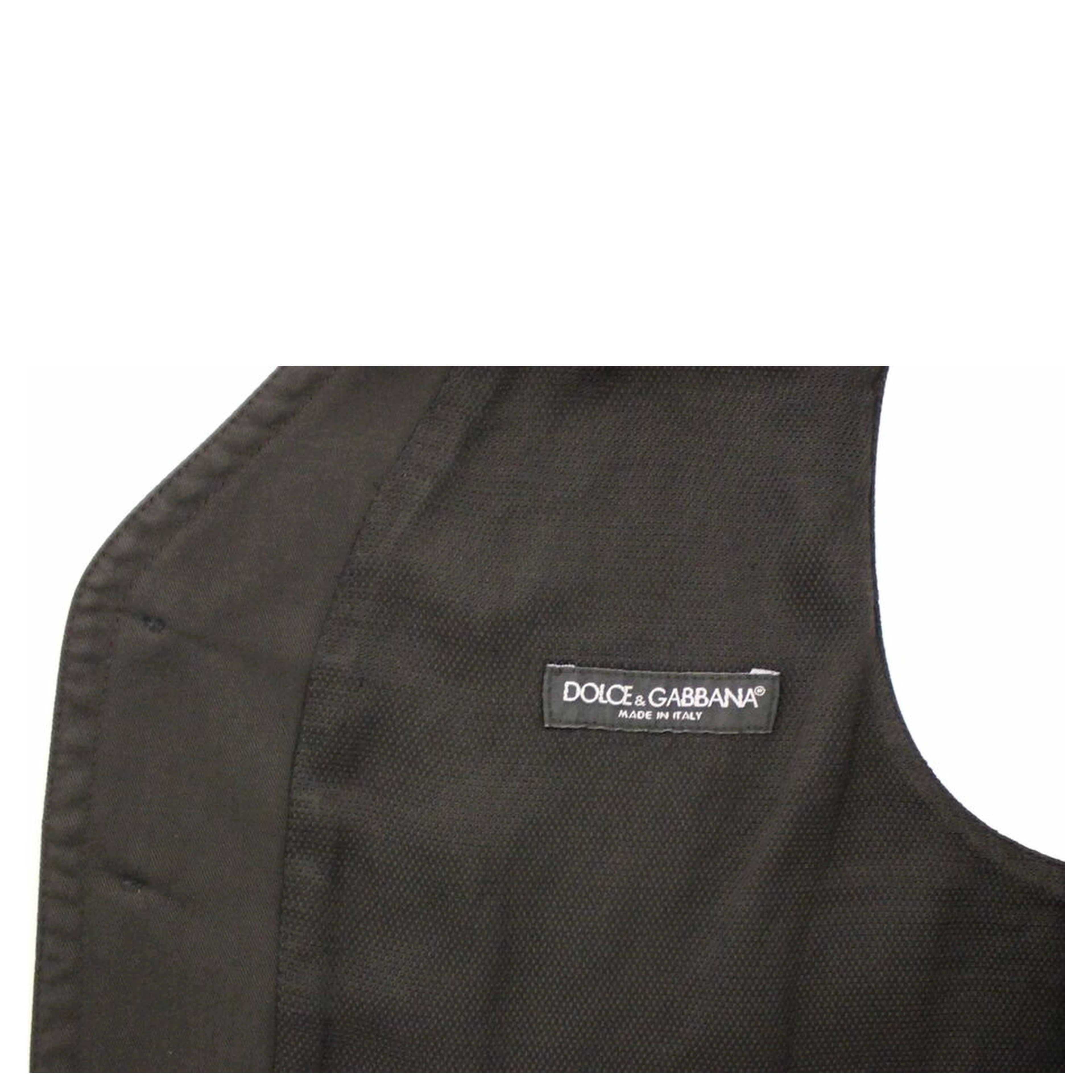 Black Cotton Viscose Dress Vest Blazer