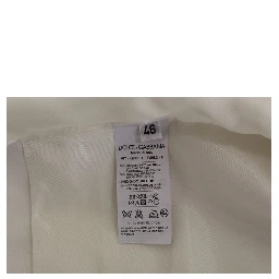 White Cotton Silk Blend Dress Vest Blazer