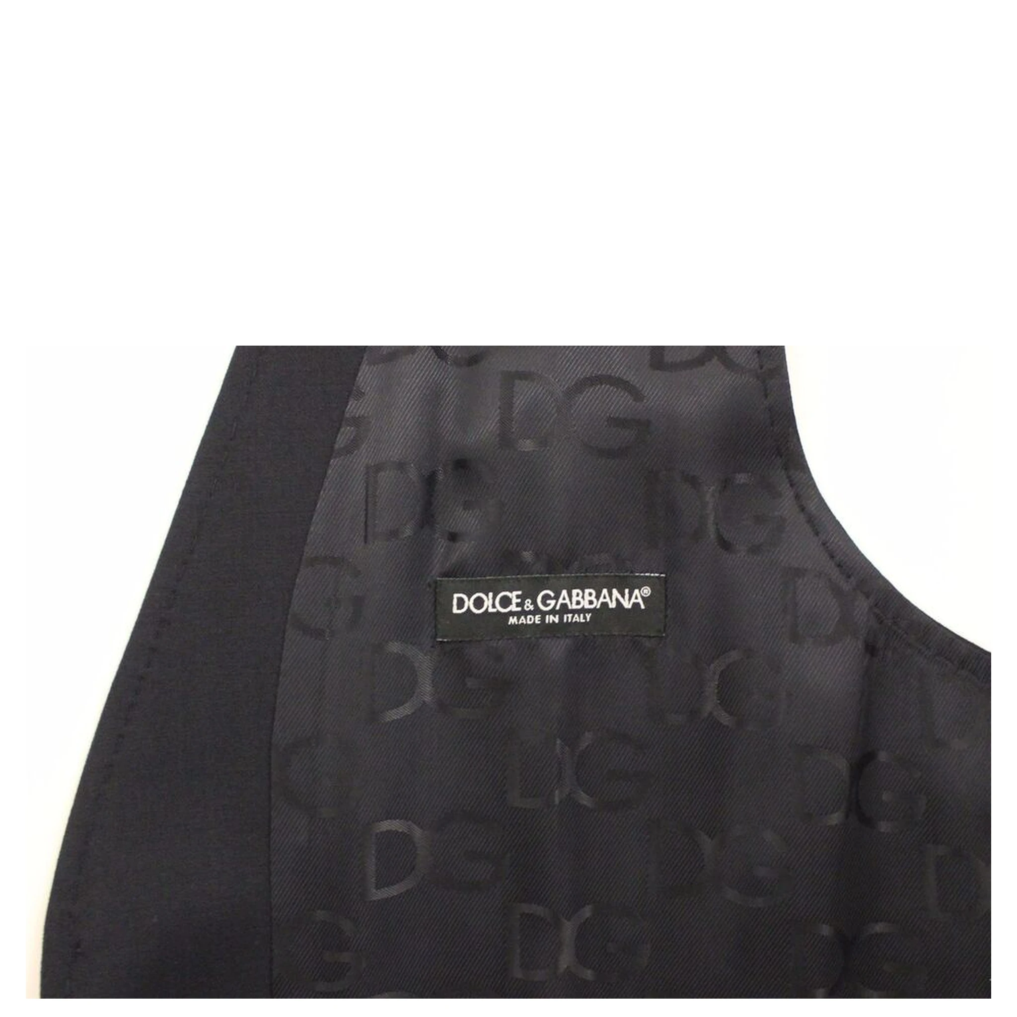 Gray Striped Wool Silk Dress Vest Gilet