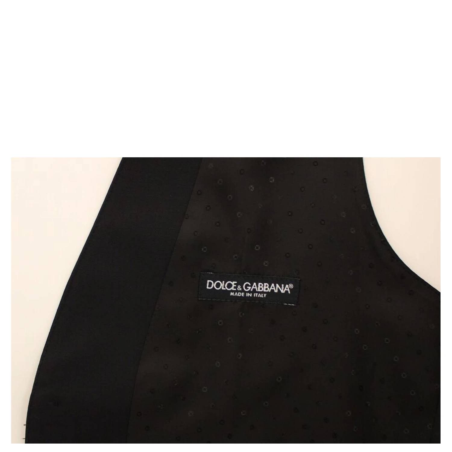Black Wool Silk Stretch Dress Vest Blazer