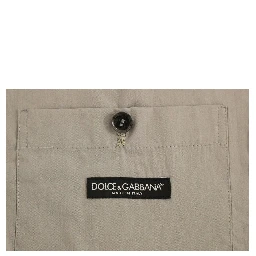 Gray Cotton Slim Fit Button Front Dress Vest